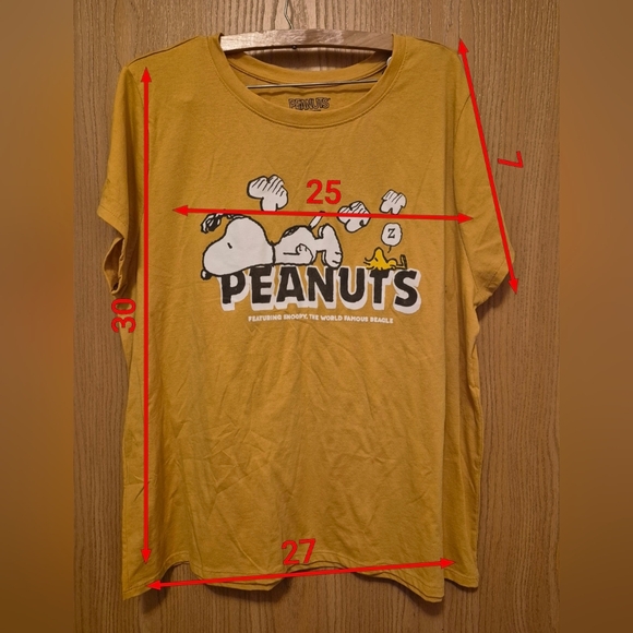 Peanuts snoopy yellow t-shirt size 2xl - Picture 5 of 5